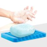MAPPERZ Silicone Soap Dish Tray Saver Holder Drainer Shower Waterfall for Bathroom/Kitchen/Counter Top (1)