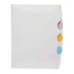 Eslee L Folder | L - Shaped Folder | Best for A4 Size | With 3 Subject Dividers | Gloss Plain Texture | White - Pack of 2 (EO151A4 White)