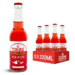 TRIBE KOMBUCHA Naturally Sparkling Probiotic Tea Loaded with Antioxidants Energetic Super Flavour Drink Gluten Free Hibiscus 330 ML pack of 12