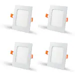 D'Mak LED Square False Ceiling Conceal Panel Light for POP White (18 Wattt, 4)