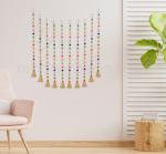DIPTI HANDICRAFT 10 Pcs Door HangingsToran Bead String Curtain For Home Decoration - | Pom Pom Hangings For Decoration | Door Toran | Latkan For Home Decoration | Traditional Decoration Items | Mandir Decoration Items | Door Hanging