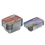 Freshee Aluminium Silver Foil Containers with Lid 250ml & 750ml Disposable Food Containers For Food Delivery and Parcels, 25pcs each