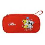 Smily Kiddos MK11001616 Red Kitty Theme Polyester Zipper Pencil Pouch for Boys and Girls
