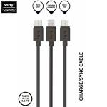 SOFTY MULTI-FUNCTION FAST CHARGING CABLE FOE DUAL ANDROID SMARTPHONES AND IOS USB DEVICES, 3 IN 1 CHARGING CABLE SCMML-402