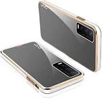 Clickaway Vivo Y15 2019 Cover Premium Elegant Chrome Electroplated Case with Top Notch Quality All Side Protection Raised Edges (White)