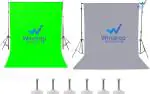 Windrop Solutions Green, Grey Polyester Screen Background - 8X12 Ft. (Pack Of 2)