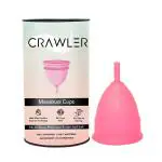 CRAWLER Menstrual Cup for Women, Medium Size, Odour & Rash Free 100% Medical Grade Silicone Protection for Up to 10-12 Hours