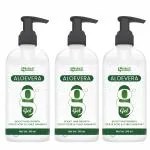 GLIMLACH Aloe Vera Gel For Face, with Pure Aloe Vera & Vitamin E for Skin and Hair (300ml, Pack of 3)