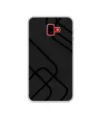 Casotec Zig-Zag Black Line Design Printed Silicon Soft TPU Back Case Cover for Samsung Galaxy J6 Plus
