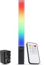 DIGITEK Portable RGB LED Light Wand with NP F750 Battery & Remote (DSL-20W RGBCombo) 2400 lx Camera LED Light (Batteries Included)
