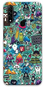 MobiEra Oppo A31 Multicolor Cartoon Mix Pattern Plastic Designer Printed Hard Case Cover
