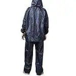 POPREX Rain Coat with Hood Rainsuit For Men Waterproof Rain coat Rain Suit with Storage Bag BLUE Size-L