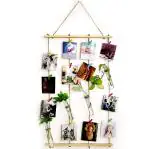 Vah Beige Jute Wall Decor Home Deco Photo Hanging With Testube