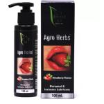 Agro herbs Natural Strawberry Edable Personal Intimate & Massage Lubricant For Men & Women Lubricant (100 ml)