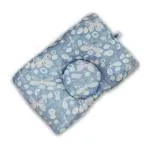 Kradyl Kroft Baby Head Shaping Pillow with 100% Cotton Removable Cover | Applr Biogen Foam Construct | New Born Pillow for Flat Head Prevention (Butterfly Grey)