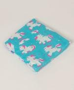 BLOOMING BUDS Cotton Printed Baby Fitted Cot Sheet, Blue (0 to 3 Years) L 140 x B 70 cm
