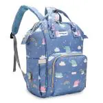 Bumtum Baby Diaper Bag For Mothers | Spacious Waterproof Backpack With Multiple Pockets To Easily Organise Baby Essentials, Various Sized Pockets (Printed, Blue)