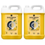 BLISS & BLUSH Dish wash Liquid yellow 10Liter with Lemon Fragrance Grease Cleaner For All Utensils, Dishwashing Liquid