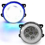 Kingsway Universal Car Fog Lights/Lamps to Fit in Car Models like KWID, SX4, Alto K10, WagonR, Ertiga, Baleno, Celerio, Dzire, Nexon, Brezza etc, 12V DC, Blue, Set of 2 Piece (Left/Right) - FL11