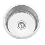 Thoisewelt Silver Stainless Steel Round Sink Wash Basin