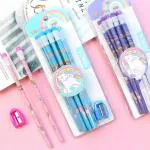 JELLIFY -Unicorn HB Pencils Set with Sharpner and Pencil for Kids Pencil (PK-4, Multicolor)