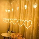 KAVIM 12 LEDs 19 m Gold Flickering Heart Rice Lights (Pack of 1)