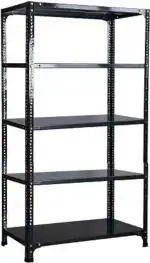 SPACIOUS Multipurpose Angle Slotted CRC Sheet 5 Shelves Luggage Storage Rack (12 x 36 X 72 inches)