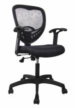 ADOC Mesh Chairs Oren Lite Medium Back Ergonomic Office Chair with Mesh Back, Fixed Comfortable Armrest & Sturdy Base (Black)