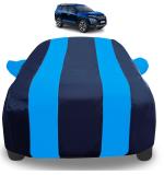 Auto Hub Car Cover Compatible with Tata Safari 2021 (Model : 2021-Till Date) with Mirror Pockets, Triple Stitched, Navy, Blue, Water Resistant Car Body Cover