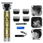 MISUHROBIR Trimmer Men Professional Buddha Style Rechargeable Cordless Hair Beard Clipper Shaver For Men’s Adjustable Blade For Close Cut Precise Multi Grooming Kit, Face, Head and Body Trimmer (Gold)