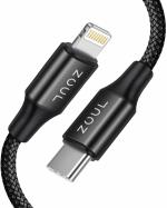 Zoul Mfi Certified 20W Type C To Lightning Fast Charging Nylon Braided Usb C Cable For iPhone 14, 14 Pro, 14 Pro Max, 14 Plus, 13, 13 Pro, 13 Pro Max, 13 Mini, 12, 11, X, 8, 7, 6, 5 Series (1M, Black)