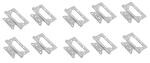 AKS Stainless Steel Double Ball Bearing Flush Hinges 180 Degree Movement Length 5 Inch Width 3 Inch Thickness 3MM Finish Satin SS Pack Of 10 Piece