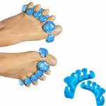 Royalkart Gel Yoga Toe Separator | Instant Therapeutic Relief For Feet. Fight Bunions, Hammer Toes & More (Silicone,Small) (Pair Of 2)