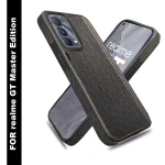 SYOTT Protective COLOR Pure Leather Back Cover For Realme Gt Master Edition| Shield Your Device with Style | Black