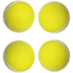 Tima Yellow Poly PVC, Synthetic Coated Hard Cricket Tennis Ball (Pack of 4)