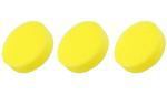 Winkcart Yellow Foam Car Wax Applicator Round Shaped Sponge Cars Wax Applicator Foam Sponge Scrub Pad (Pack Of 3)