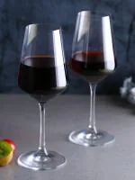 Smartserve Sandra Wine Drinking Glass Set, Transparent, 350 ml - Set of 6 Pieces