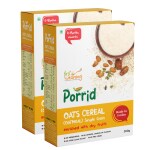 First Weaning Oats Cereal (Oatmeal), enriched with dry fruits, (Pack of 2, 400g)