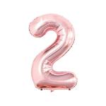 Festiko 40 Inch Foil Number Balloon For Birthday, Anniversary Party Decoration And Celebration (2, Rosegold) Multi Color