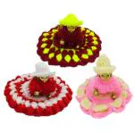 Ecommall Laddu Gopal Winter Dress Size 0 Krishna Idol Woolen Clothes Poshak Set for Small Size Murti