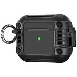 Artmu Black Shockproof Hard Case With Secure Locking Clip For Apple Airpods Pro