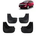 Kingsway Techo Car Flash Guard Mud Flaps, Suitable For Toyota Innova Crysta, Model Year : 2015 - 2021, Material: ABS/PVC, Color : Black, Set Of 4 Piece