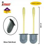 Mast Toilet Cleaning Brush (Silicon Bristles) Pack of 2