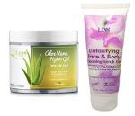 Lass Naturals Anti Pollution Scrub and Aloe Vera Gold Leaf Gel, 200 g