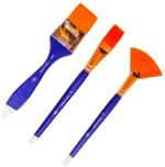 Arora Pingaksho Matte White and Blue Brush Set pack of 3