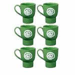Caffeine Green Stoneware Tea Cup (Pack Of 6)