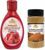 Mr.Kool Strawberry Syrup 200g | Organic Cinnamon Dalchini Powder Premium Quality 50 gm Combo