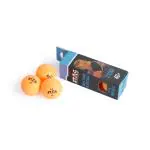 Stag Iconic 2 Star Orange Table Tennis Balls Pack of 3 Durable ABS & High Quality Performance Seamless Design