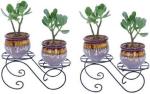 Table Metal Planter Pot Stand Weather Proof plant stand home decor 2pc. Incomplete