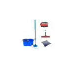 GEN-X Bucket Mop Combo (Bucket Mop+ Cloth Brush+ Kitchen Wiper+ Microfiber Cloth)